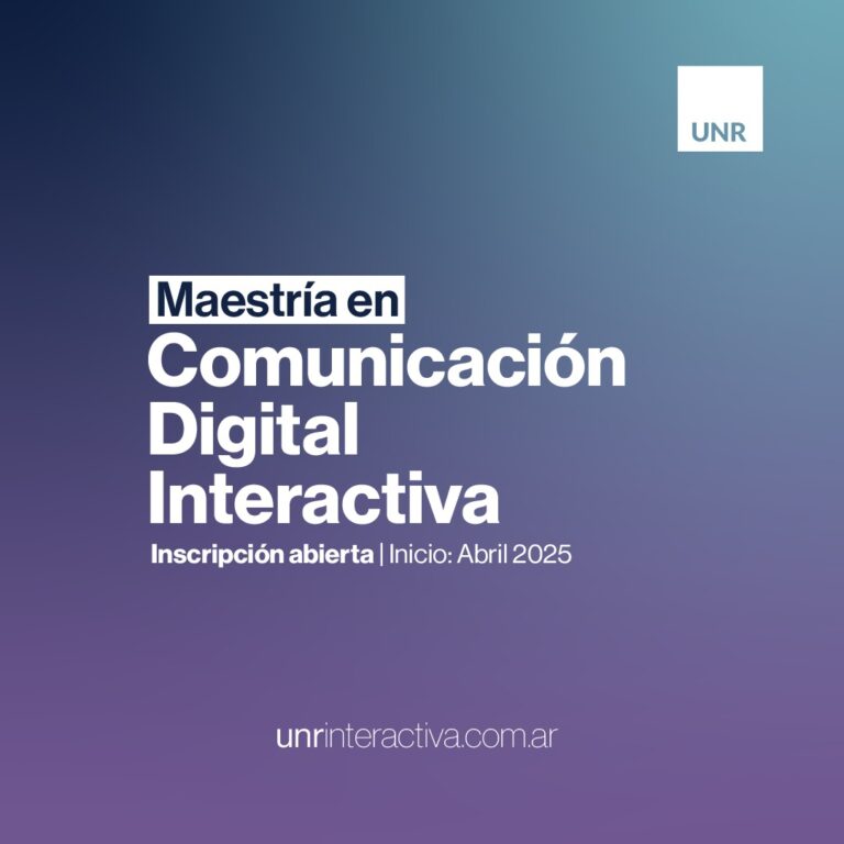 Afiche de la Maestría en Comunicación Digital Interactiva
